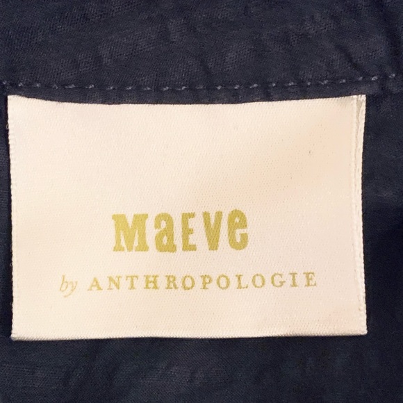 Anthropologie Maeve Navy Fleetwood Cotton Shift Dress - Picture 9 of 12